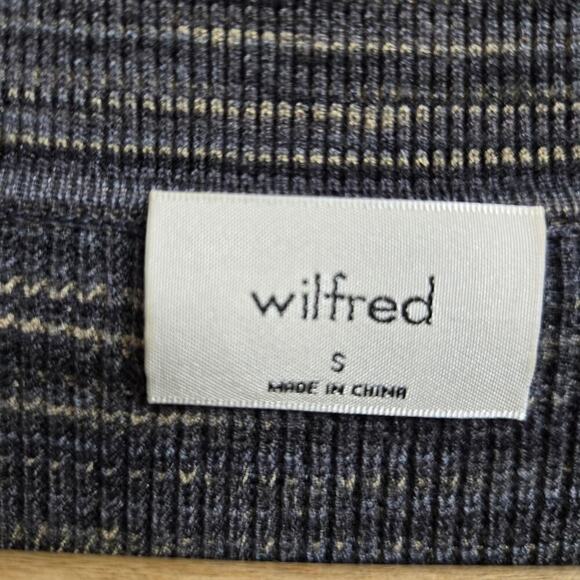 NWOT Aritizia Wilfred Cove Knit Polo Midi Dress S Striped Button-Up Bodycon - Picture 8 of 12